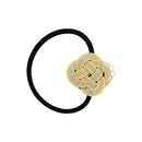 伝統水引細工髪留め‐真珠菜の花（でんとうみずひきざいくヘアゴム‐しんじゅなのはな）