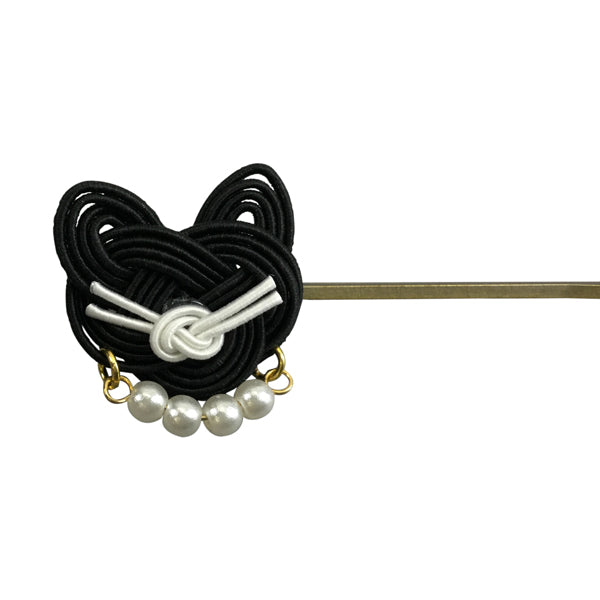 伝統水引細工髪飾り‐真珠猫｜普段使いの簪・ヘアアクセサリーブランド
