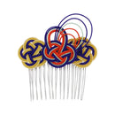 伝統水引細工髪飾り‐変わり籠目（でんとうみずひきざいくヘアコーム‐かわりかごめ）