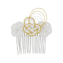 伝統水引細工髪飾り‐変わり籠目（でんとうみずひきざいくヘアコーム‐かわりかごめ）