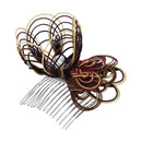 伝統水引細工髪飾-絢爛花葉(でんとうみずひきざいくヘアコーム-けんらんかよう)