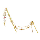 蓬莱の玉の枝七宝二連簪-空/桃(ほうらいのたまのえだしっぽうにれんかんざし-そら/もも)