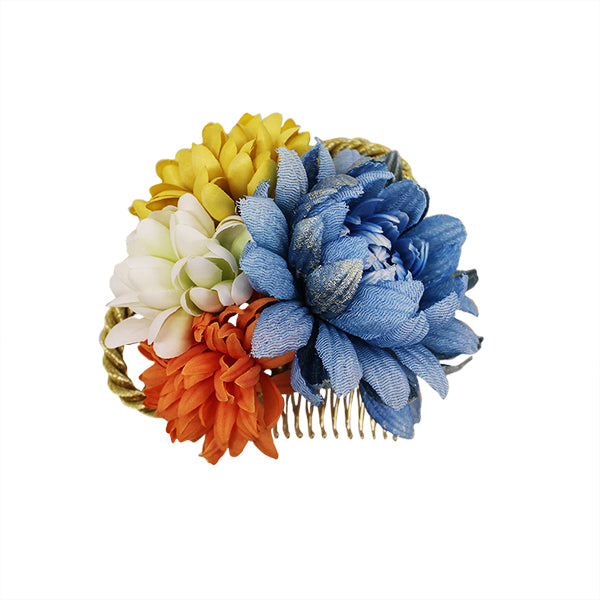 光る簪かんざし髪飾りヘアアクセサリー赤タッセル蓮ハスの花中華