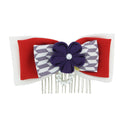 矢絣蝶重梅真珠簪（やがすりちょうかさねうめパールかんざし）