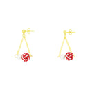 伝統水引細工耳刺‐淡路玉真珠（でんとうみずひきざいくピアス‐あわじだましんじゅ）