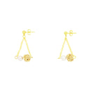 伝統水引細工耳刺‐淡路玉真珠（でんとうみずひきざいくピアス‐あわじだましんじゅ）