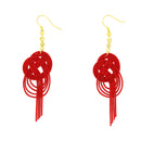 伝統水引細工耳刺‐変わり淡路（でんとうみずひきざいくピアス‐かわりあわじ）