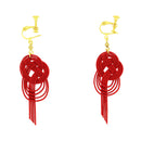 伝統水引細工耳飾‐変わり淡路（でんとうみずひきざいくイヤリング‐かわりあわじ）