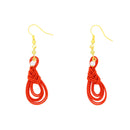 伝統水引細工耳刺‐茗荷結び（でんとうみずひきざいくピアス‐みょうがむすび）