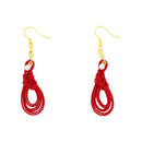 伝統水引細工耳刺‐茗荷結び（でんとうみずひきざいくピアス‐みょうがむすび）