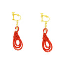 伝統水引細工耳飾‐茗荷結び（でんとうみずひきざいくイヤリング‐みょうがむすび）