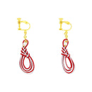 伝統水引細工耳飾‐茗荷結び（でんとうみずひきざいくイヤリング‐みょうがむすび）