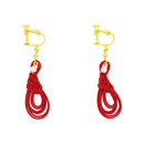 伝統水引細工耳飾‐茗荷結び（でんとうみずひきざいくイヤリング‐みょうがむすび）